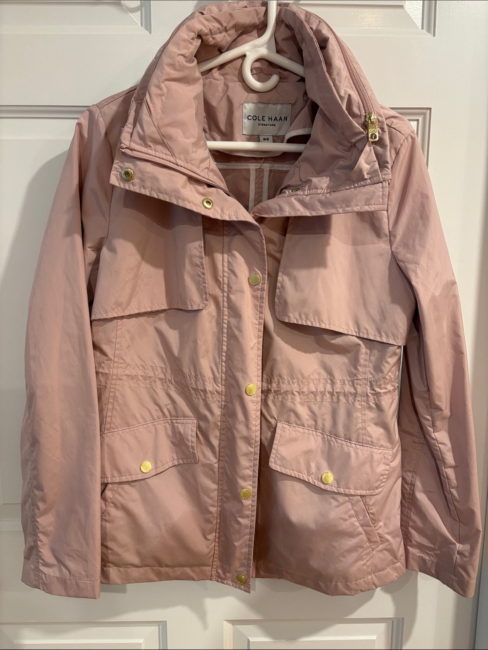 Cole Haan Blush Pink Utility Anorak Jacket